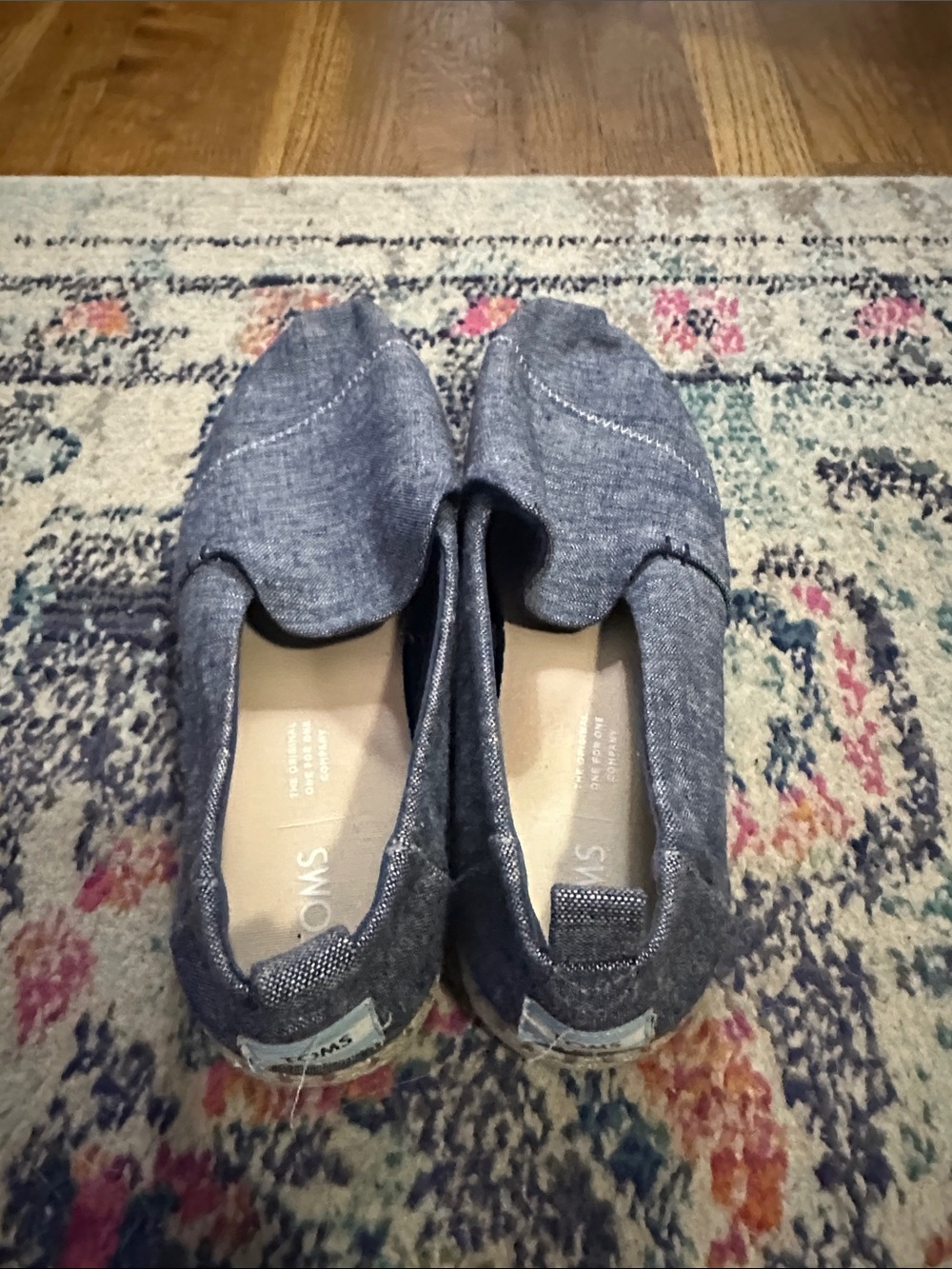 Toms Classic Slip-On Sneakers in Chambray Blue